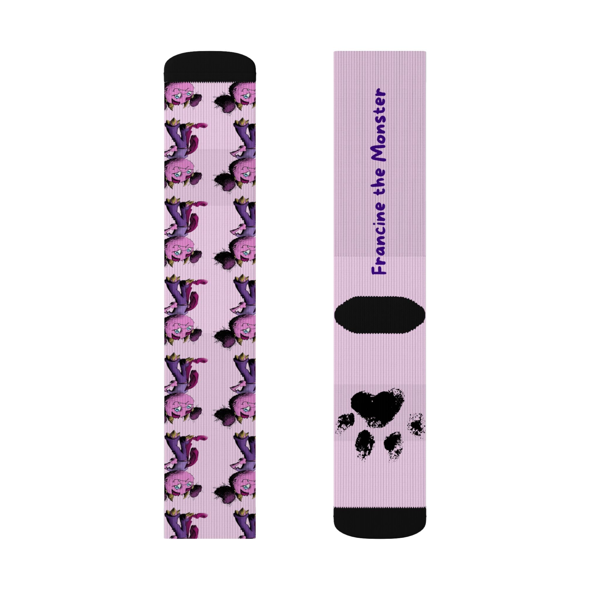 Francine the Monster Sublimation Socks